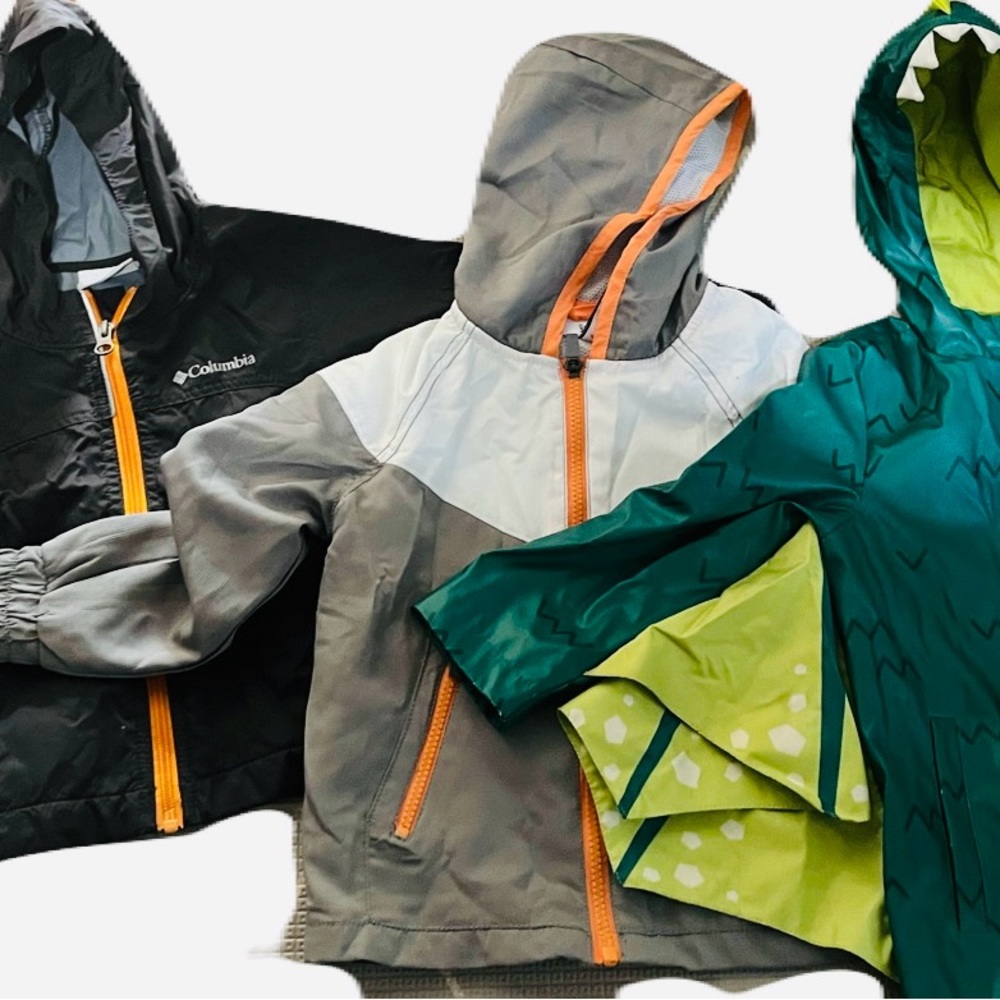 Columbia Kids' Hooded Jacket Trio - Black, Gray, Green